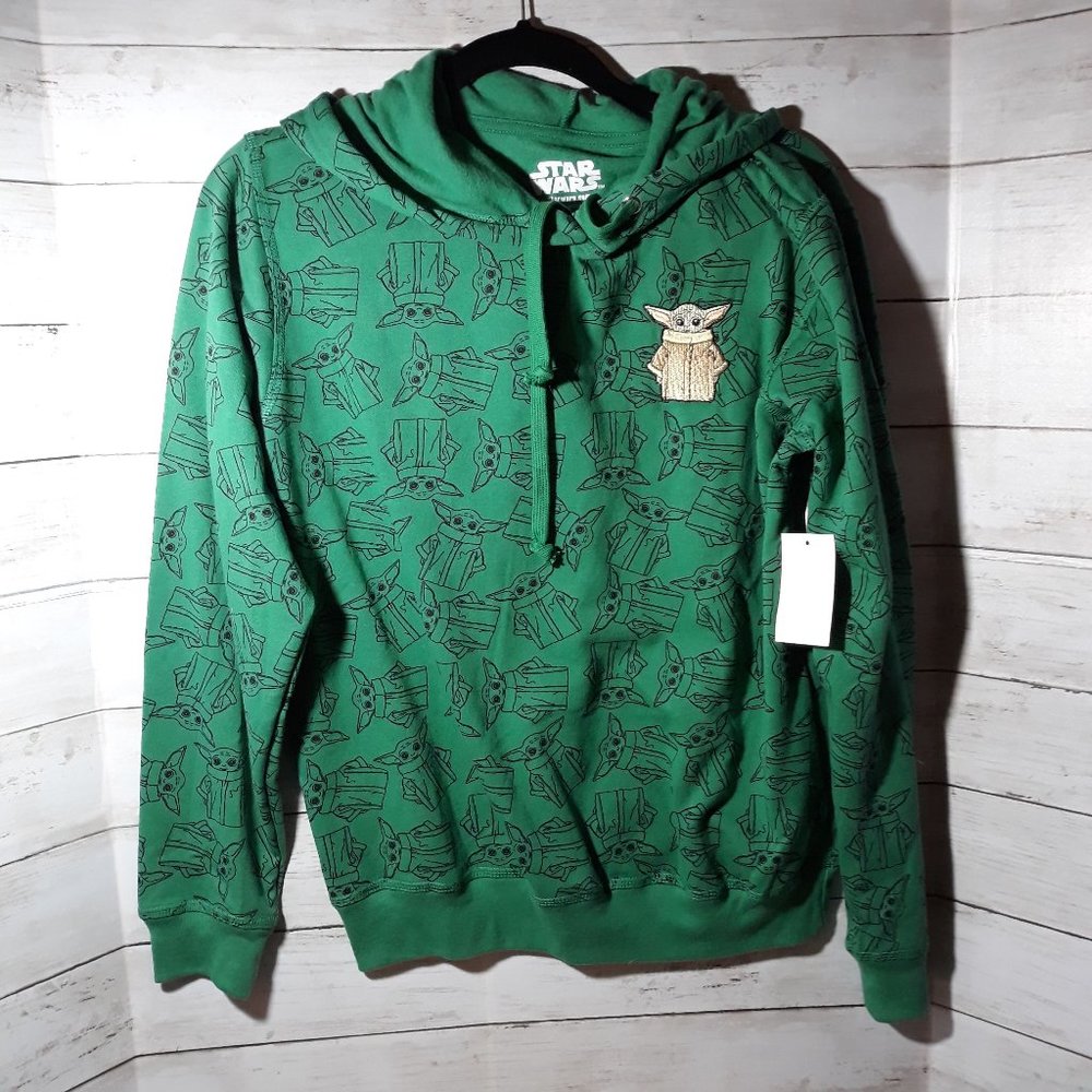 Star Wars Mandalorian Baby Yoda Grogu Hoodie NWT